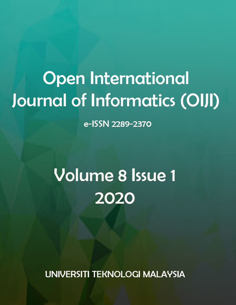 					View Vol. 8 No. 1 (2020): Open International Journal of Informatics (OIJI)
				